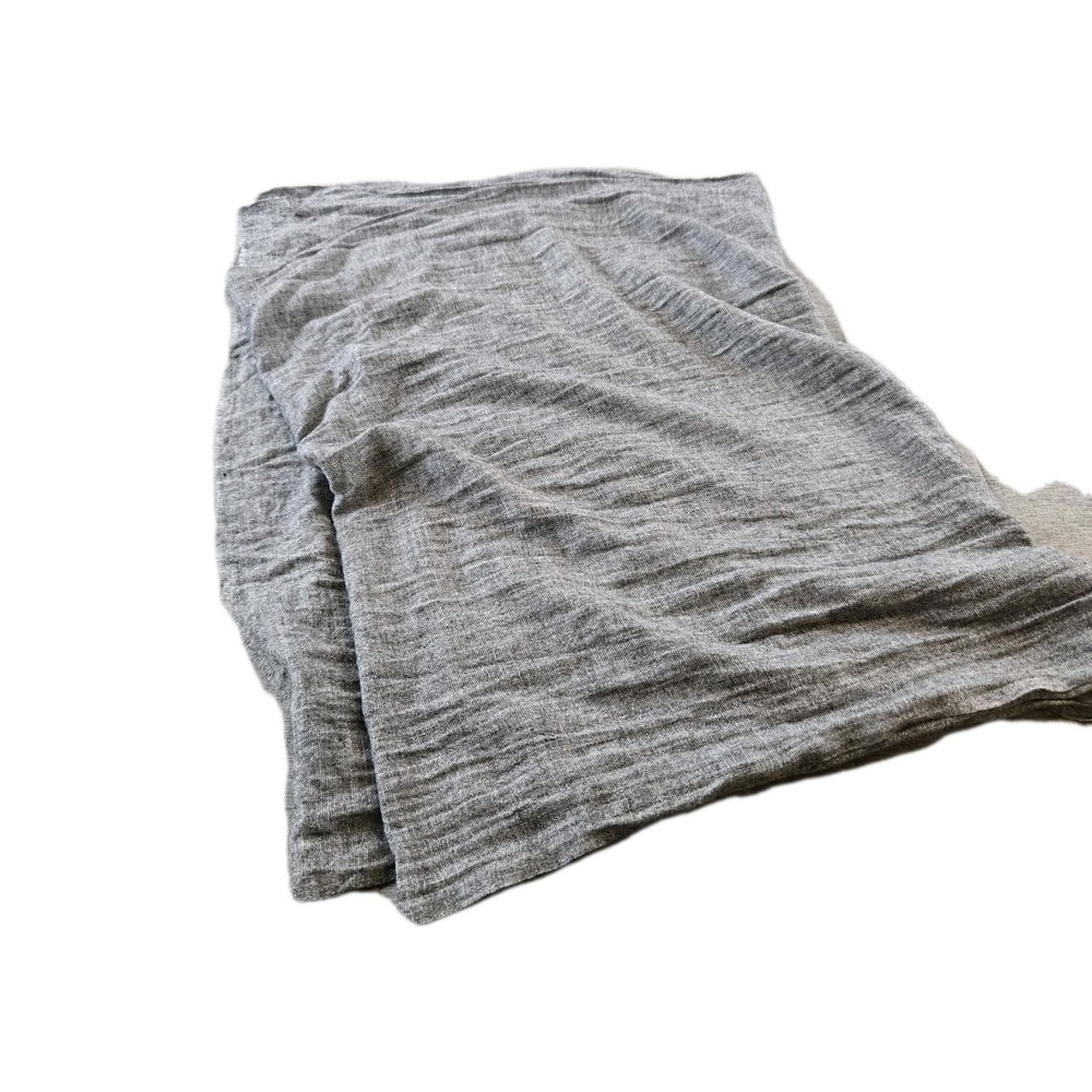 100% Cashmere Scarf Shawl Made in Nepal Gray Woven Long Rectangular 27' X 78" - Picture 6 of 8